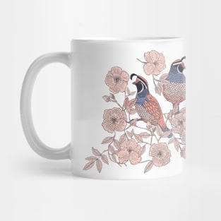 Quail and Wild Roses Mug